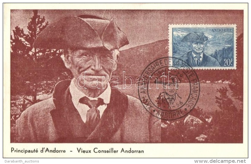 * T2 Andorra, Principauté D'Andorre - Vieux Conseiller Andorran / Old Advisor, Carte Maximum + 'XXV.... - Zonder Classificatie