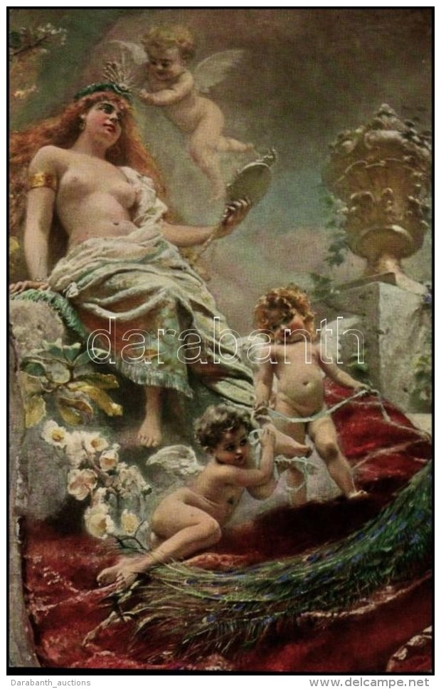 ** T2/T3 Vanity / Erotic Nude Art Postcard, T.S.N. Wandgemalde S. II. 4016. S: C. Makowsky (EK) - Ohne Zuordnung