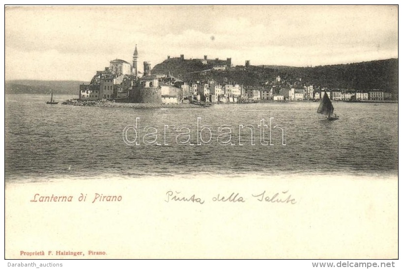 * T2/T3 Piran, Pirano; View Of The Bay, Sailing Ship, F. Haizinger (EK) - Ohne Zuordnung