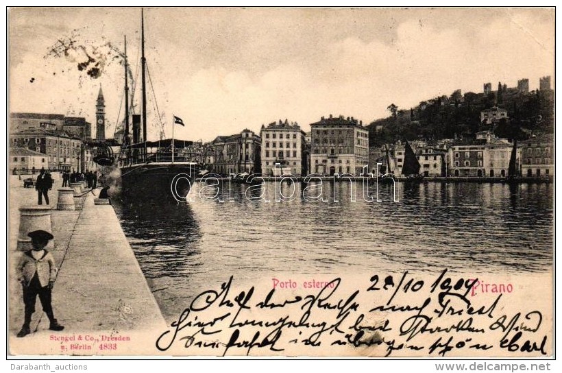 T3 Piran, Pirano; Porto Esterno / Port, Steamship (EB) - Sin Clasificación