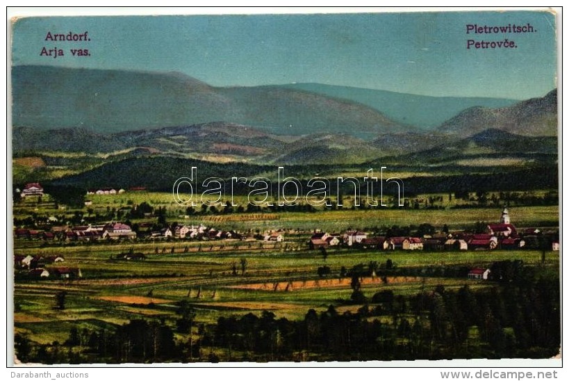 T2/T3 Arja Vas, Arndorf &amp; Petrovce, Petrowitsch; General View, Mountains, Verlag Jos Polanc + 'K.u.K.... - Zonder Classificatie