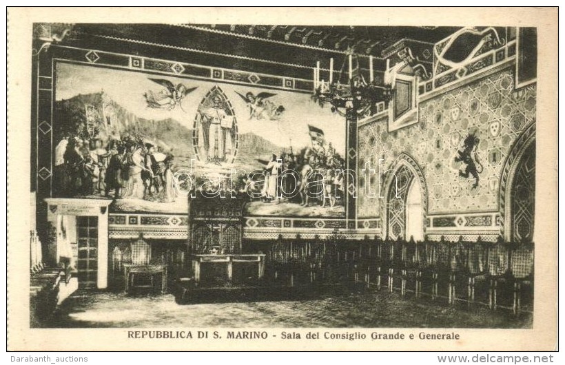 ** T2 San Marino, Sala Del Consiglio Grande E Generale / Hall Of The Great And General Council, Interior; From... - Ohne Zuordnung