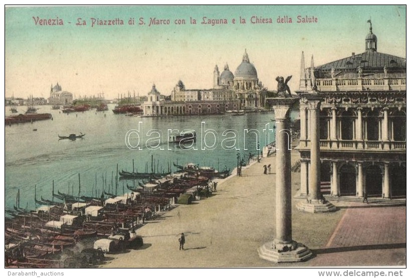 ** T3 Venice, Venezia; La Piazetta De S. Marco Con La Laguna E La Chiesa Della Salute / Square, Church, Lagoon (kis... - Non Classés