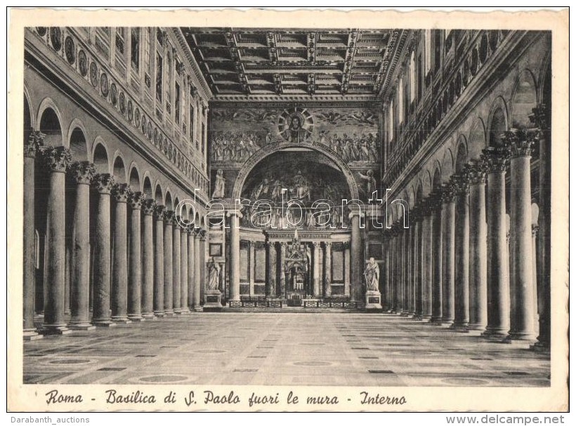 ** T1 Rome, Roma; Basilico Di S. Paolo Fuori Le Mure, Interno / Church Interior - Unclassified