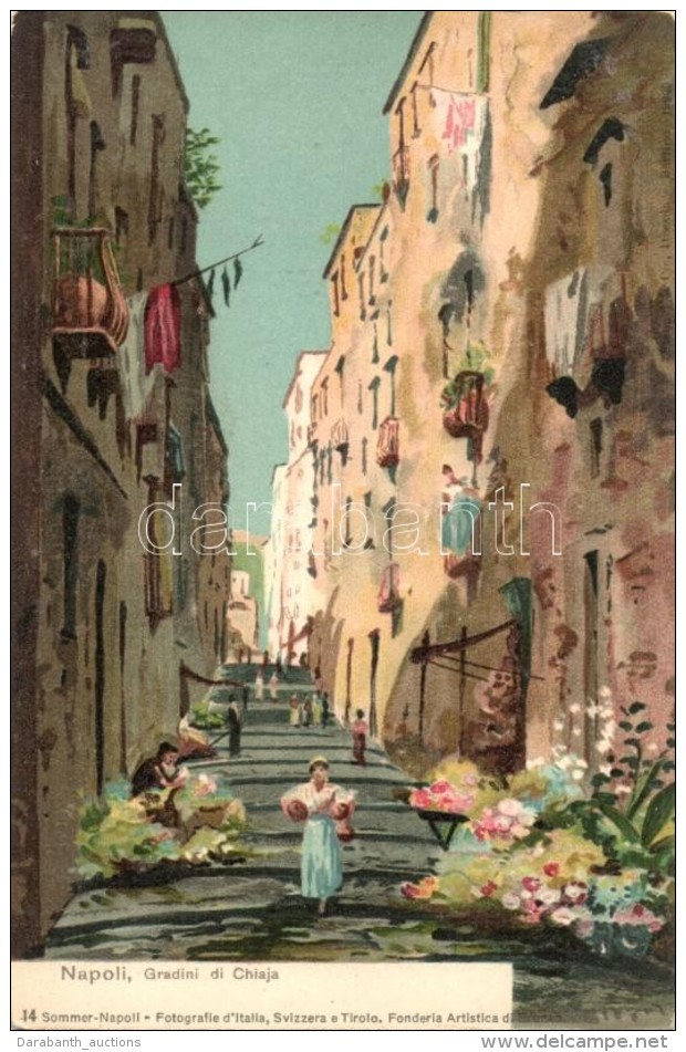 ** T2 Naples, Napoli; Gardini Di Chiaia, 14 Sommer-Napoli Litho - Unclassified