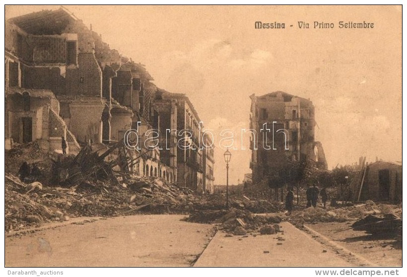 ** T2 1908 Messina, Dopo Il Terremoto, Via Primo Settembre / Earthquake - Unclassified