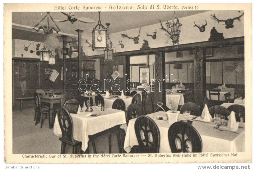 ** T1 Bolzano, Bozen; (Tirol), Hotel Corte Bavarese, Bar Of St. Hubertus, Interior - Non Classés