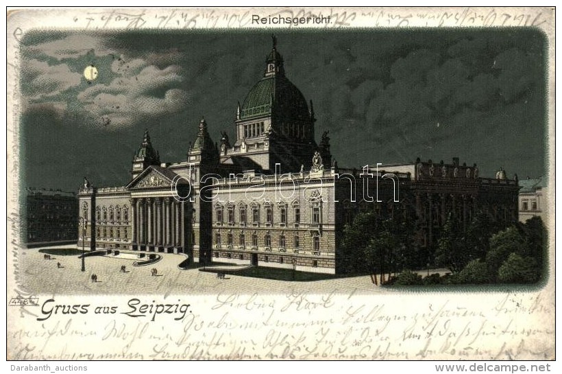 T2/T3 1899 Leipzig, Reichsgericht / Court, Night, Litho - Sin Clasificación