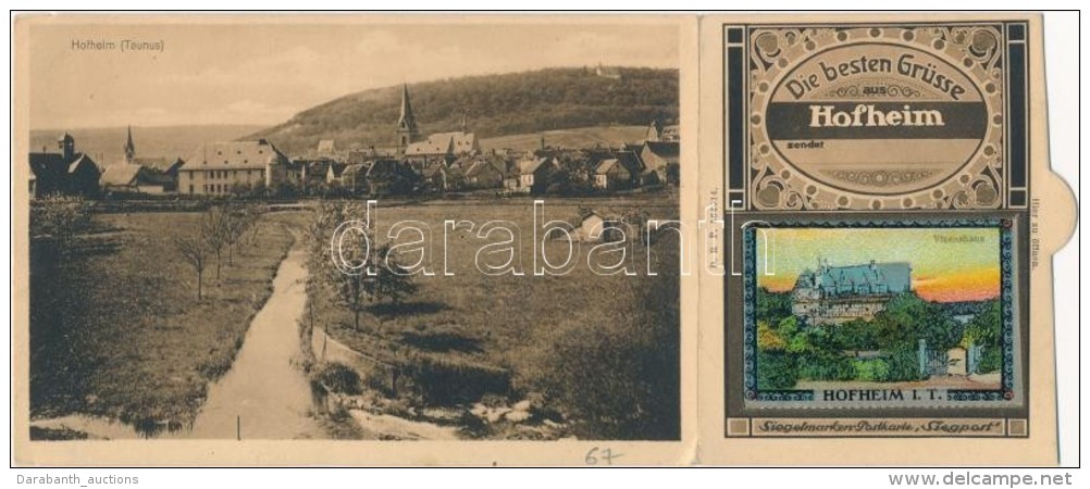 * T2 Hofheim Am Taunus, Siegelmarken-Postkarten / With A Set Of Colletible Artistic Stamps Attached - Unclassified