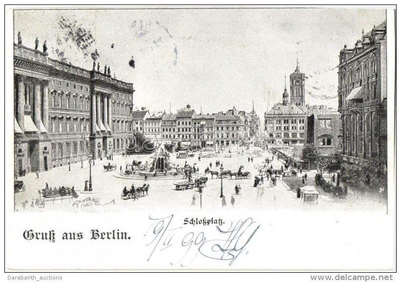 * T4 1899 Berlin, Schlossplatz / Castle Square (cut) - Zonder Classificatie