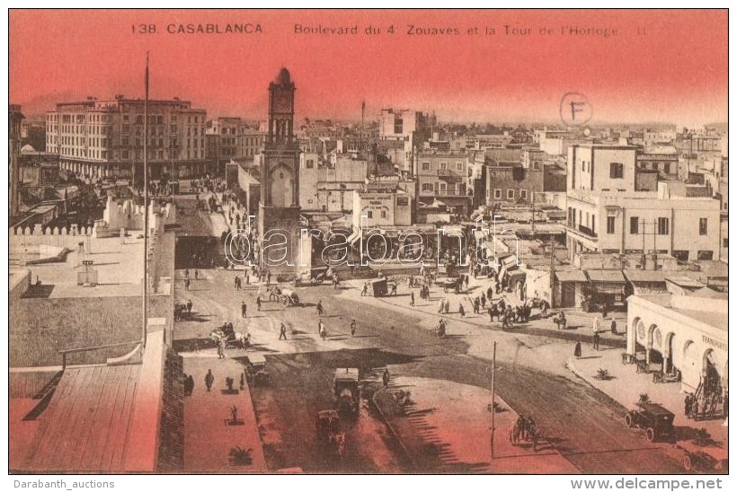 ** T2 Casablanca, Boulevard Du 4 Zouaves, Tour De L'Horloge / Boulevard, Clock Tower - Non Classés