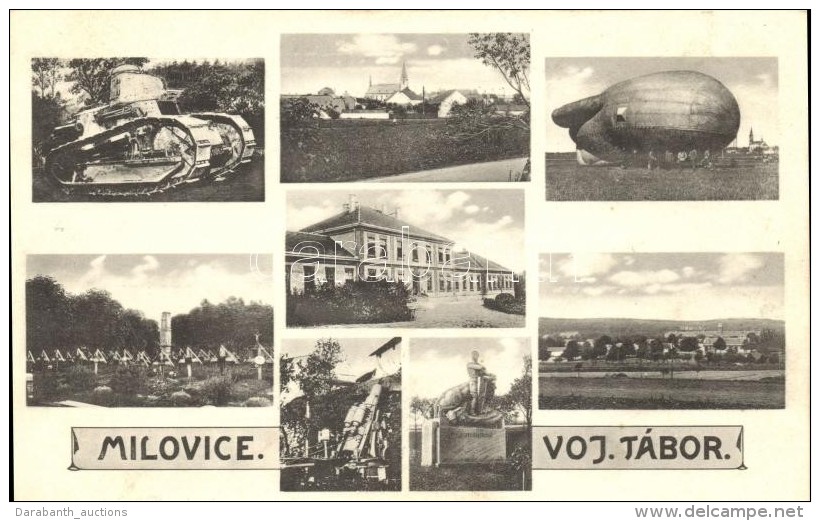 ** T1/T2 Milovice, Military Barracks, Tank, Monument, Airship, Cemetery, Church - Zonder Classificatie