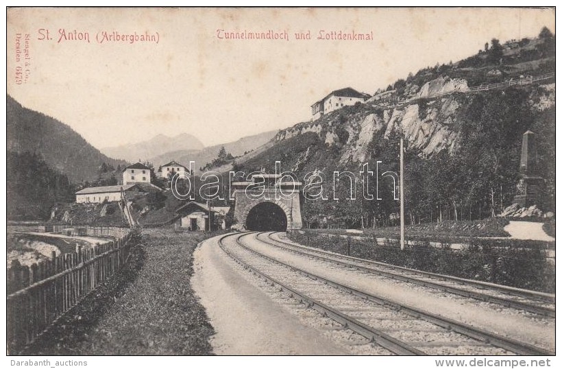 ** T2/T3 St. Anton Am Arlberg, Albergbahn, Tunnelmundloch Und Lottdenkmal / Railwy Tunnel (fl) - Zonder Classificatie