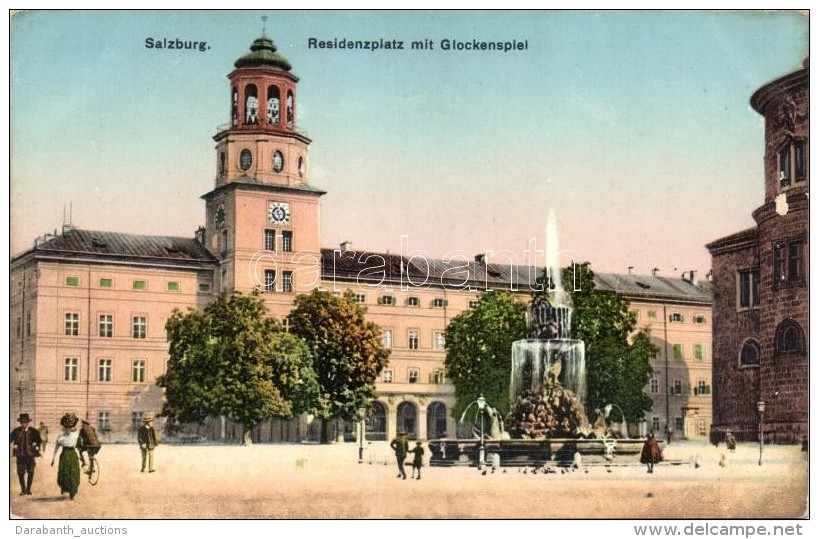 ** T2/T3 Salzburg, Residenzplatz Mit Glockenspiel / Square With Carillon (EK) - Zonder Classificatie