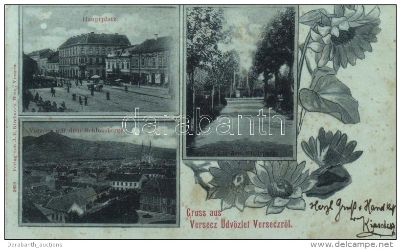 T2/T3 1898 Versec, FÅ‘ Tér, Várhegy, Sétány / Main Square, Castle Hill, Promenade, Art... - Sin Clasificación