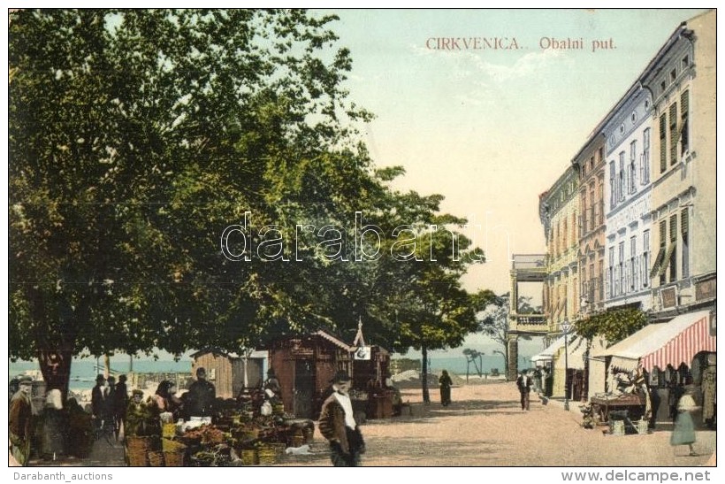 * T3 Crikvenica, Cirkvenica; Obalni Put. / Piac, Part Feitzinger Ede Kiadása No. 127 / Market, Coast (kopott... - Sin Clasificación