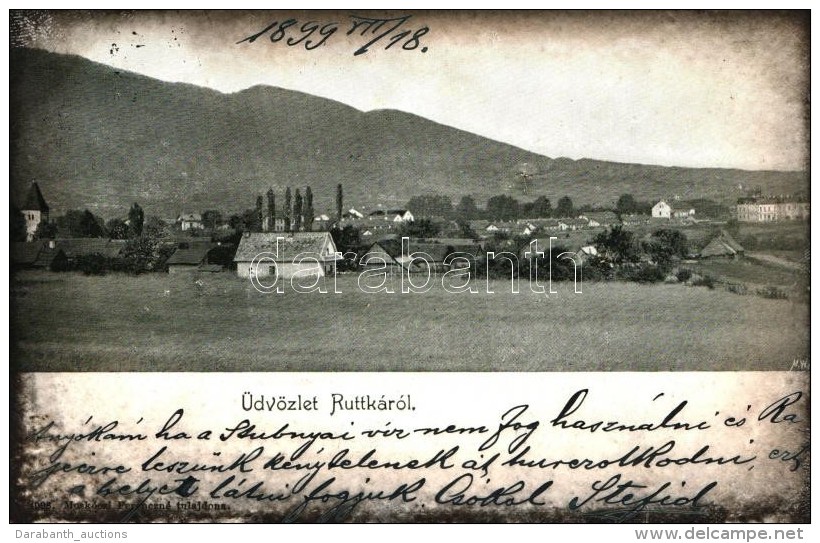 T4 1899 Ruttka, Vrútky; Látkép, Moskóczi Ferencné Tulajdona / General View (b) - Sin Clasificación