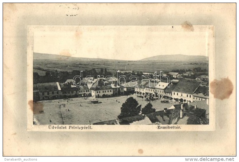 T3 Privigye, Prievidza; Erzsébet Tér, Látkép / Square, General View W.L. Bp. 558 (EB) - Non Classés