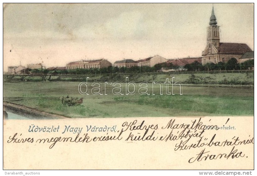 T2/T3 Nagyvárad, Oradea; Körös Részlet, Templom, Látkép / River, Church,... - Non Classés