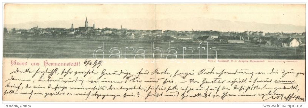 T2 1899 Nagyszeben, Hermannstadt, Sibiu; Panoramacard Von G. A. Seraphin - Zonder Classificatie