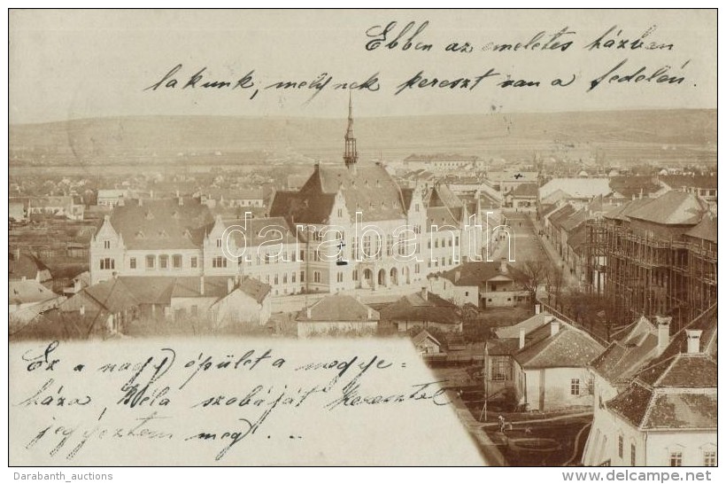 T3 1899 Déva, Megyeháza, építkezés / County Hall, Construction, Photo (kis... - Non Classés