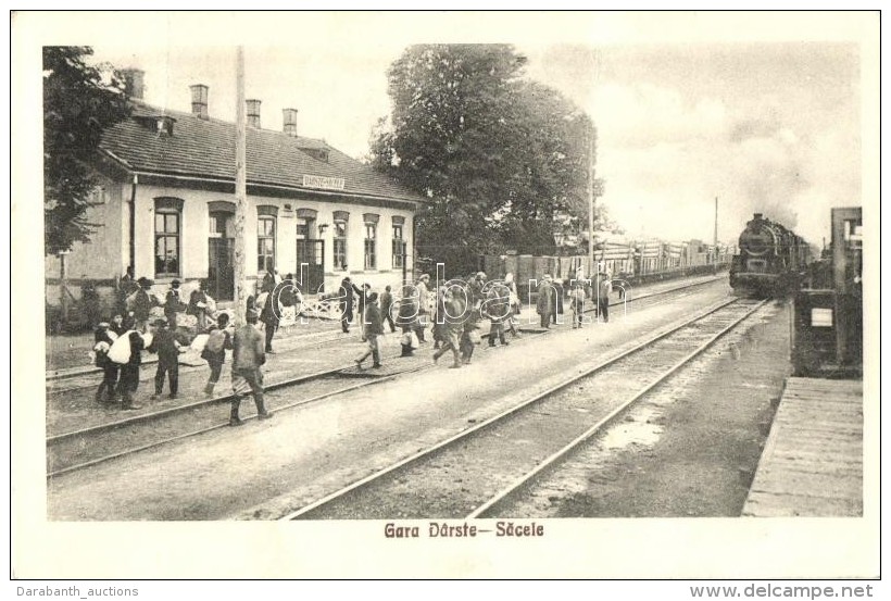 T2 Derestye-Négyfalu, Darste-Sacele; Vasútállomás, GÅ‘zmozdony / Railway Station,... - Zonder Classificatie