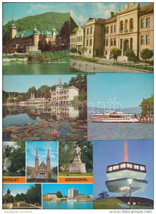 * 75 Db MODERN Magyar Városképes Lap / 75 Modern Hungarian Town-view Postcards - Zonder Classificatie