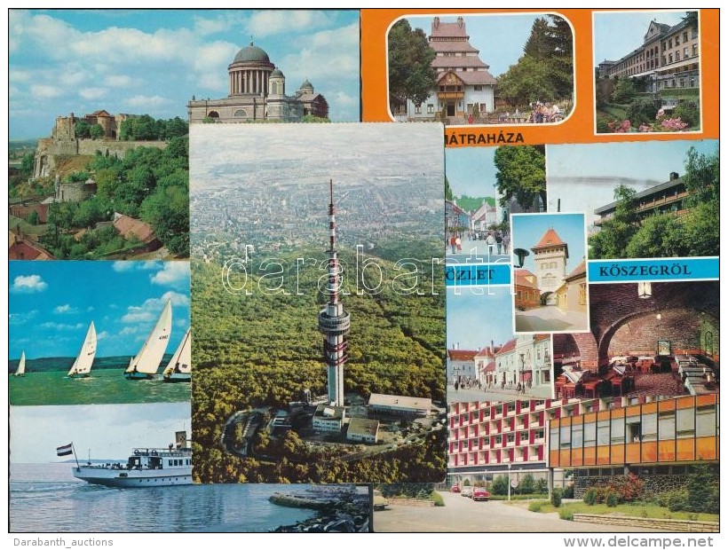 ** * 135 Db MODERN Magyar Városképes Lap / 135 Modern Hungarian Town-view Postcards - Ohne Zuordnung