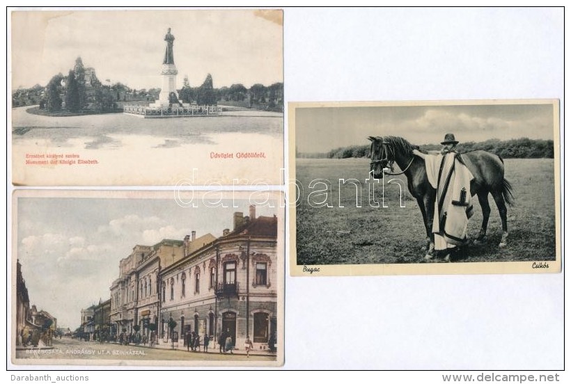 ** 7 Db RÉGI Magyar Városképes Lap, érdekesebb Lapok / 7 Old Hungarian Postcards;... - Ohne Zuordnung