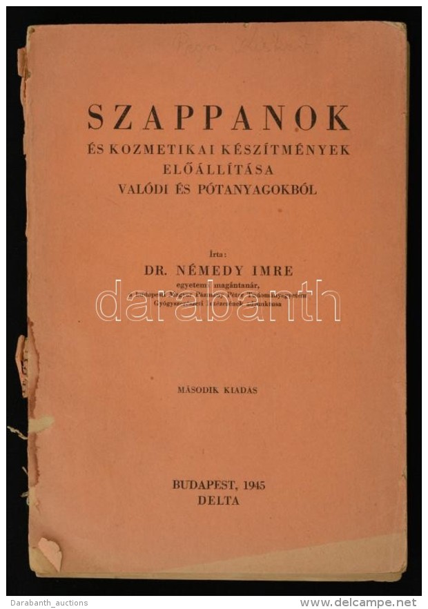 Dr. Némedy Imre: Szappanok és Kozmetikai Készítmények... - Ohne Zuordnung