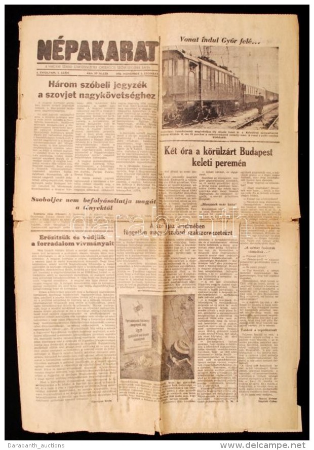 1956 2 Db újság A Forradalom IdÅ‘szakából Vegyes állapotban - Sin Clasificación