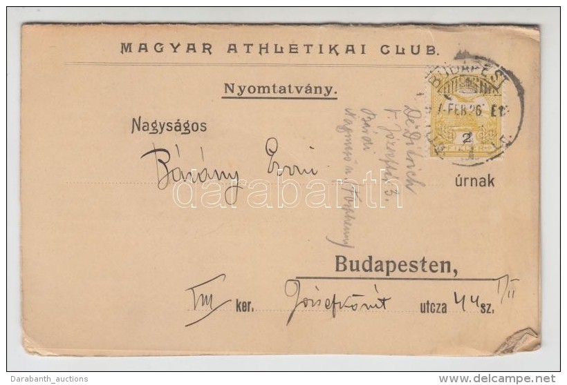 Cca 1930 A Magyar Athletikai Club LevelezÅ‘lapja  Labdaátalány MegfizetésérÅ‘l - Zonder Classificatie