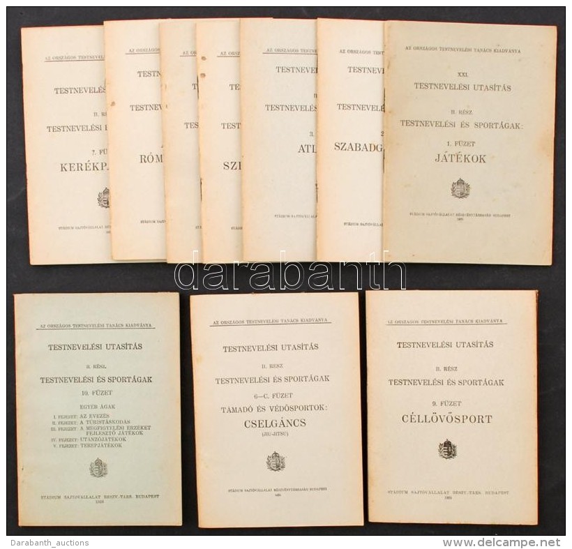 1926 Testnevelési Utasítás. II. Rész. Komplett Széria. Összesen 10... - Non Classés