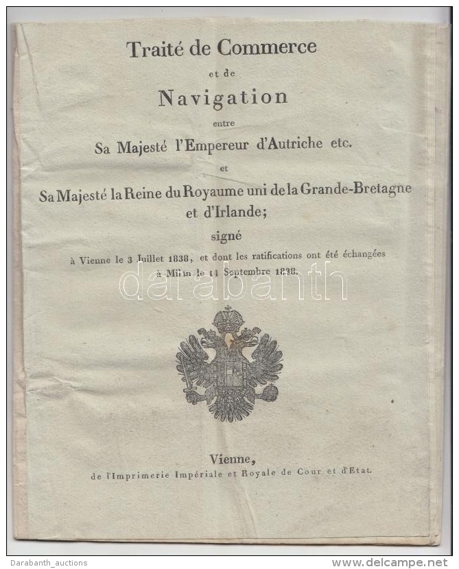 1838 Traité De Commerce Et De Navigation Entre Sa Majesté L'empereur D'Autriche Et Sa Majesté... - Non Classés