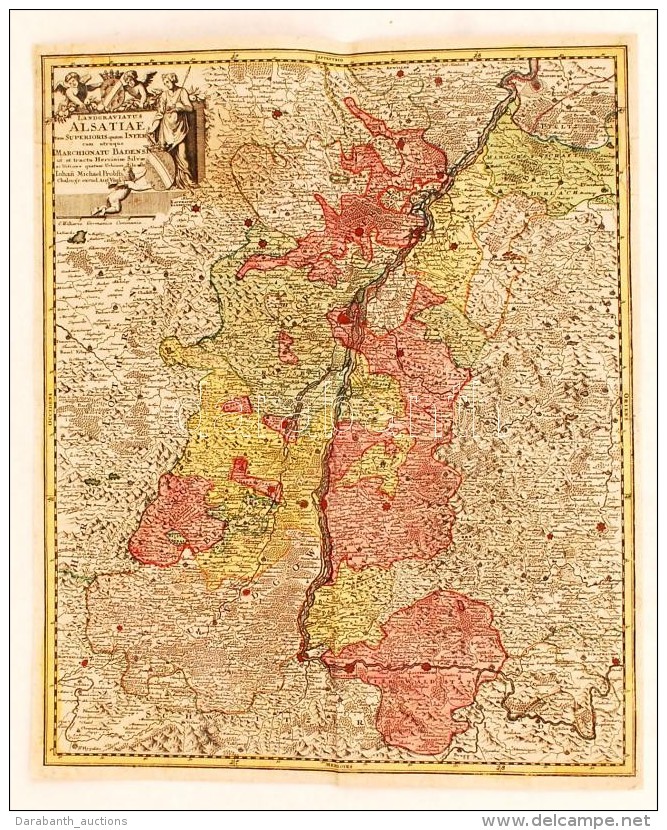 Cca 1770 Georg Balthasar Probst (1732-1801): Landgraviatus Alsatiae Tam Superioris Quam Inferi Cum Utroqe... - Andere & Zonder Classificatie