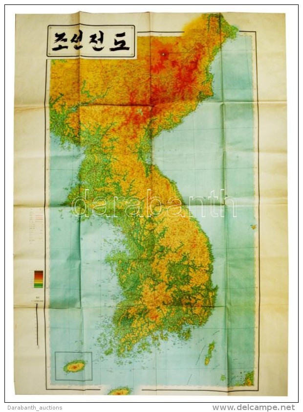 Korea Térképe, 1:1000000, 110&times;78 Cm - Otros & Sin Clasificación