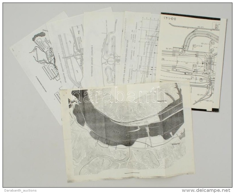 Cca 1980 Vegyes Vízügyi Térkép Tétel: A Nagymarosi VízlépcsÅ‘... - Sonstige & Ohne Zuordnung