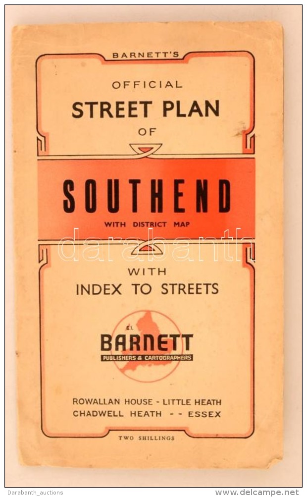 Cca 1920 A Southend Térképe. Bartnett's Southend Plan - Other & Unclassified