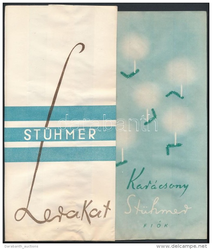 Cca 1930-40 Stühmer Papírzacskó, Jó állapotban, 2db, Cca 24x12cm - Advertising