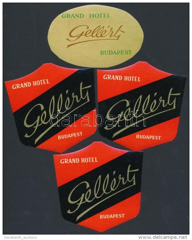 Cca 1960 4 Db Hotel Gellért BÅ‘röndcímke - Publicidad