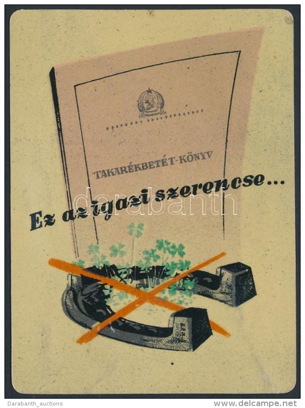 1955 Ez Az Igazi Szerencse... Országos Takarékpénztár Fém Reklám... - Werbung