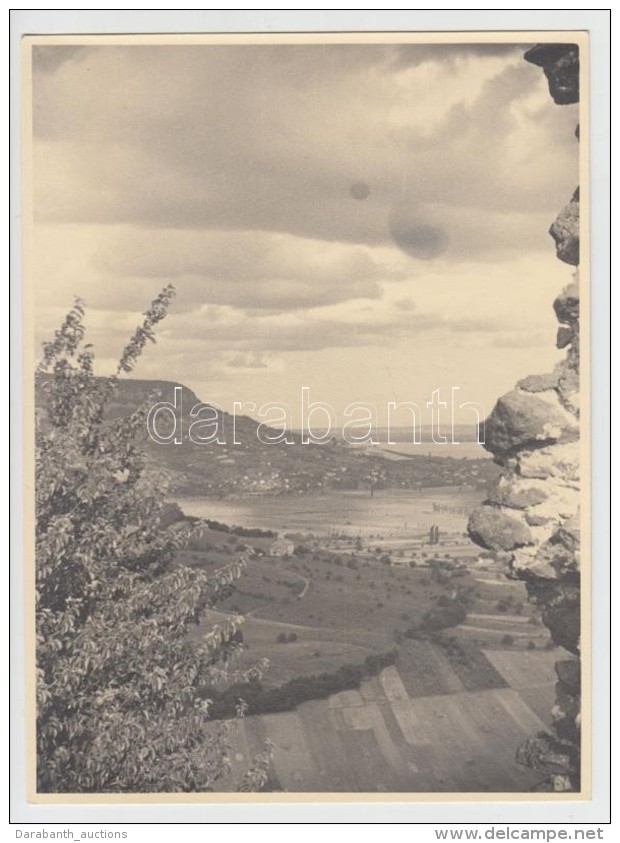 1942 Badacsony Látképe A Szigligeti Várból, Jelzetlen Fotó, 23,5x17,5 Cm - Andere & Zonder Classificatie