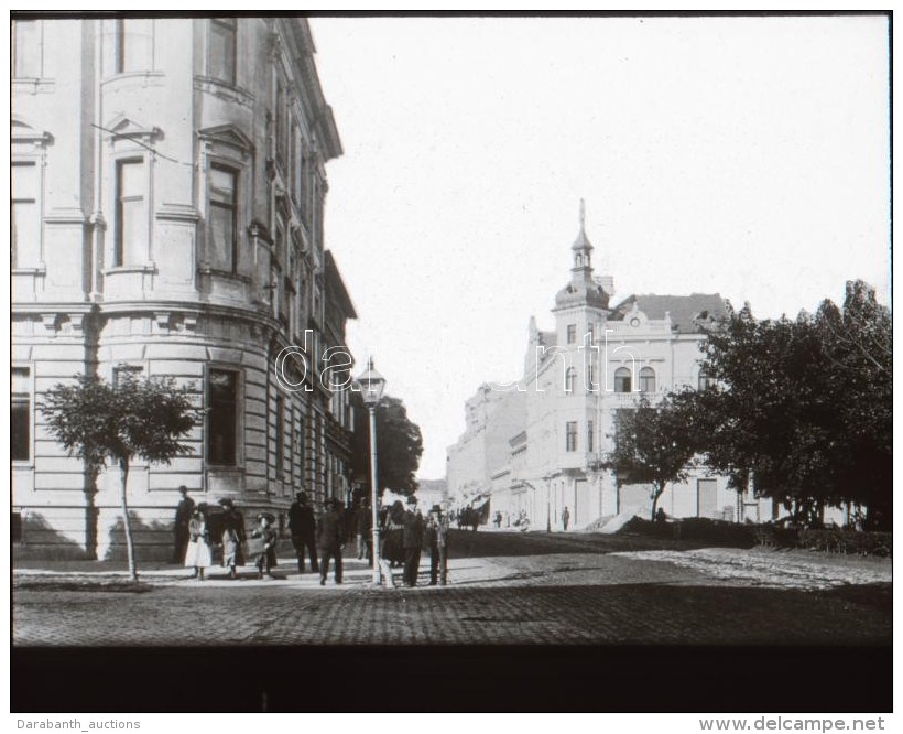 Cca 1910 Eszék, FelsÅ‘város, Üvegnegatív. 8x8 Cm - Autres & Non Classés