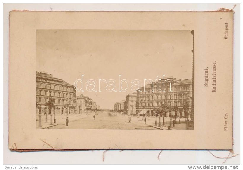 Cca 1880 Klösz György: Budapest VI. Sugár út Fotó. 13x8 Cm - Sonstige & Ohne Zuordnung