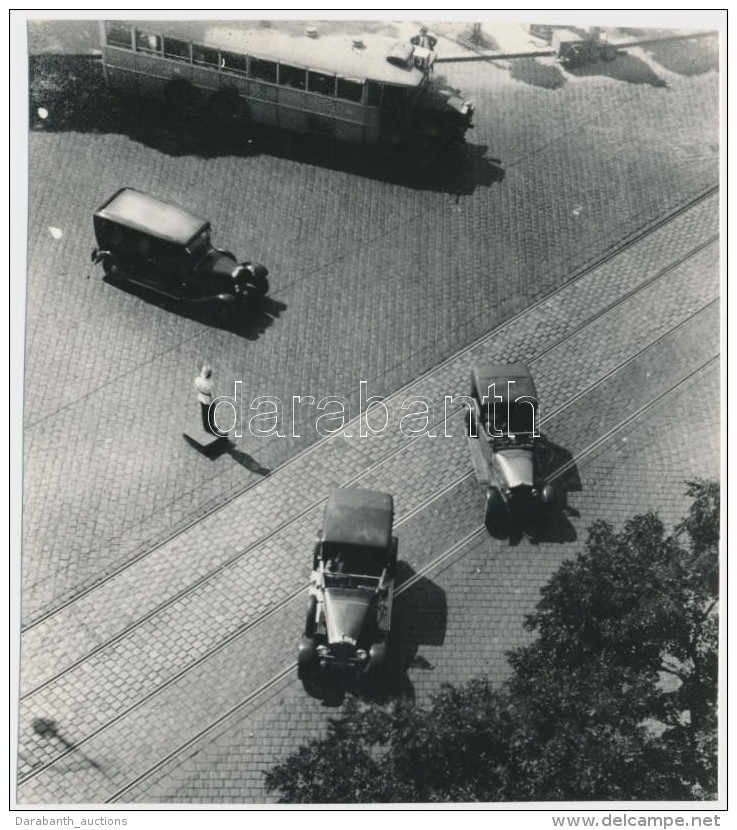 Cca 1930 Budapest, Kanyarodik A 3-as Autóbusz, Korabeli Negatívról Készült... - Andere & Zonder Classificatie