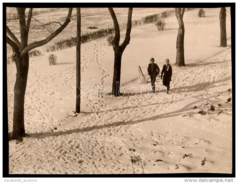 Cca 1961 Krisch Béla: Téli Napsütés, Pecséttel Jelzett Vintage... - Autres & Non Classés