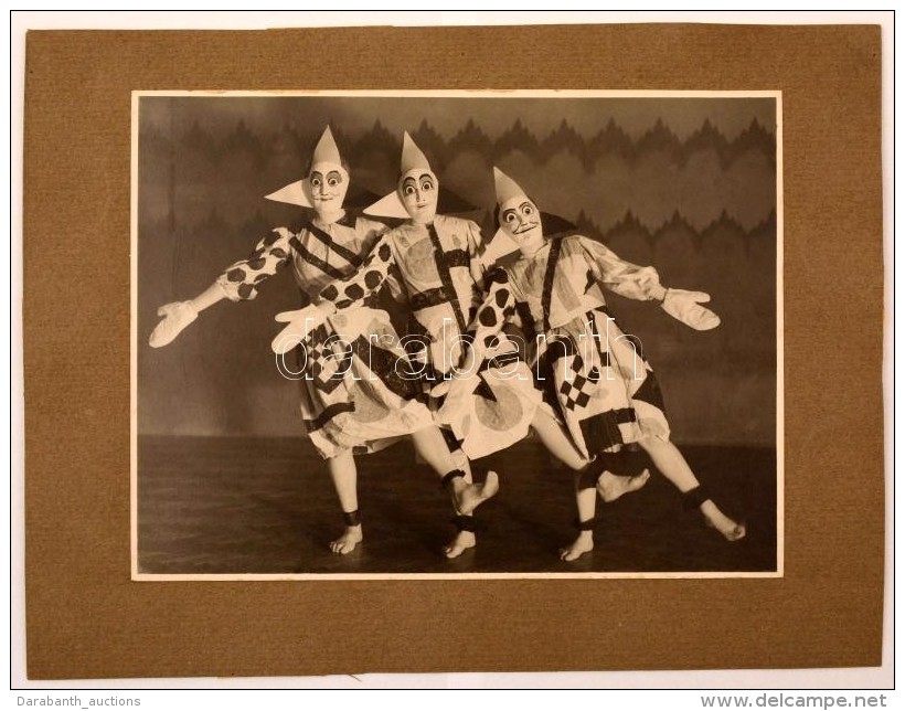 1929 Hegyei Tibor: Hármas Marionett, Feliratozott Vintage FotómÅ±vészeti Alkotás... - Otros & Sin Clasificación