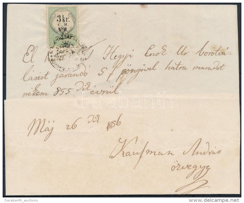 1856 Számla Egy Borotválásról 3kr C.M. Okmánybélyeggel - Unclassified