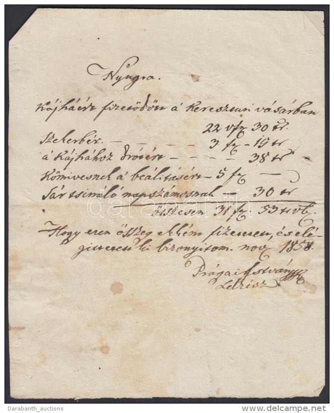 Cca 1850 Olaszliszka Környéki Földbirtokosok által Aláírt 3 Db Magyar NyelvÅ±... - Unclassified