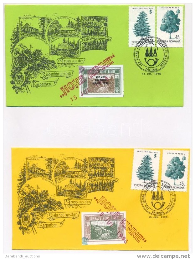 Románia 1995 'HOHE RINNE' Hotelposta Levélzárók 2 Db FDC-n - Non Classés